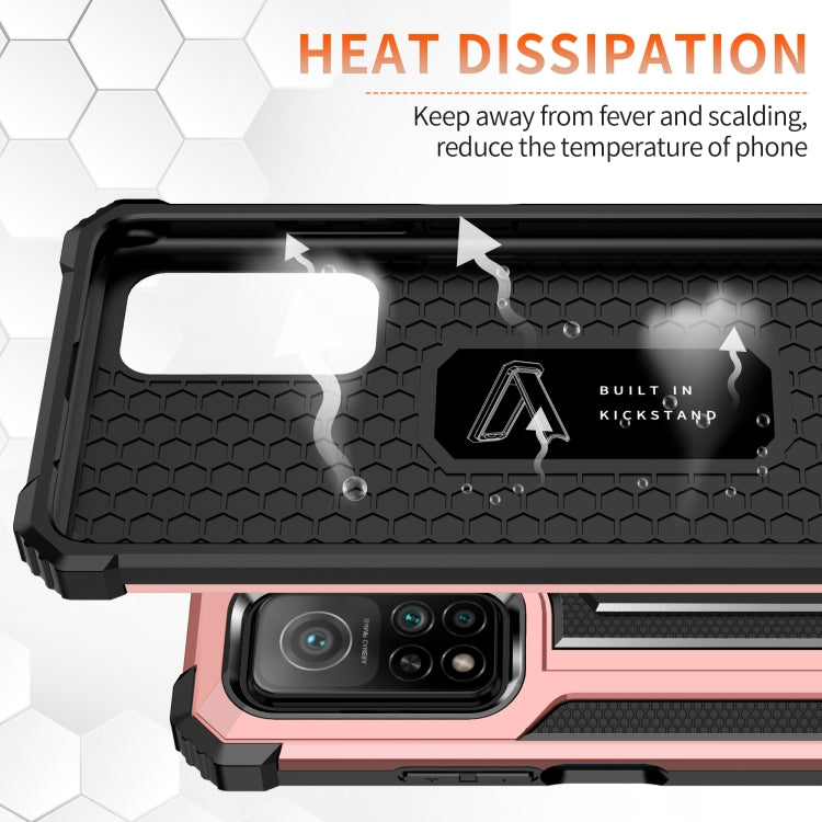 For Xiaomi Mi 10T 5G Knight Jazz PC+TPU Shockproof Protective Case with Foldable Holder