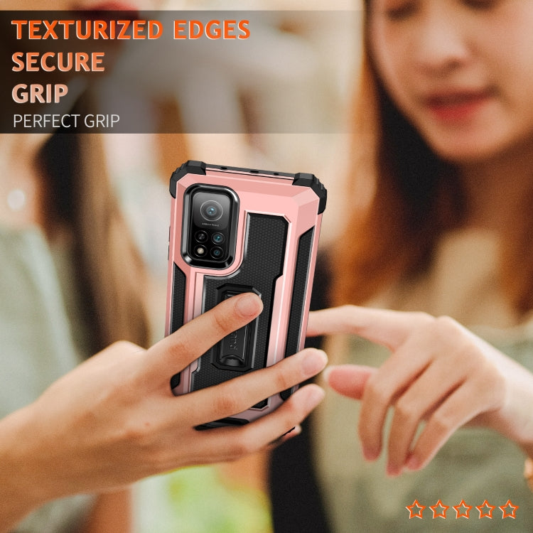 For Xiaomi Mi 10T 5G Knight Jazz PC+TPU Shockproof Protective Case with Foldable Holder