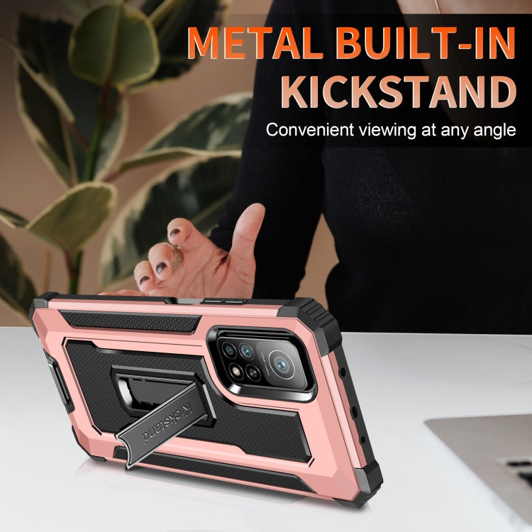 For Xiaomi Mi 10T 5G Knight Jazz PC+TPU Shockproof Protective Case with Foldable Holder