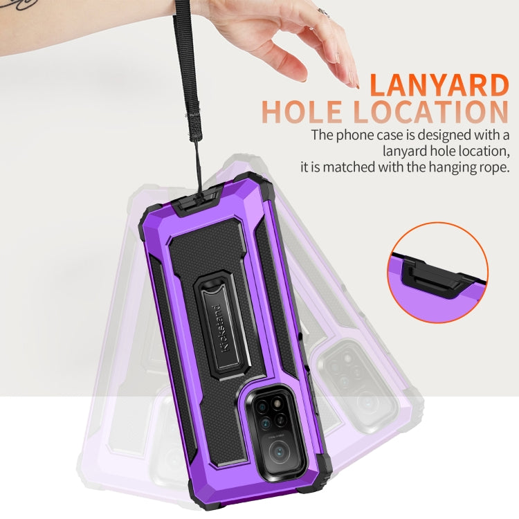 For Xiaomi Mi 10T 5G Knight Jazz PC+TPU Shockproof Protective Case with Foldable Holder