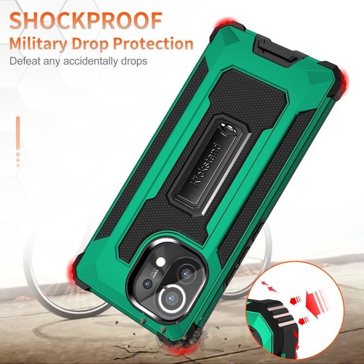 For Xiaomi Mi 11 Knight Jazz PC+TPU Shockproof Protective Case with Foldable Holder