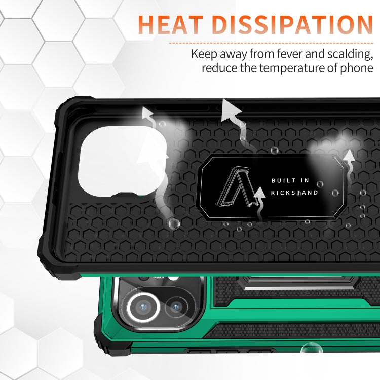 For Xiaomi Mi 11 Knight Jazz PC+TPU Shockproof Protective Case with Foldable Holder