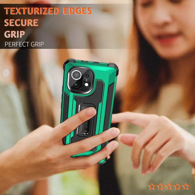 For Xiaomi Mi 11 Knight Jazz PC+TPU Shockproof Protective Case with Foldable Holder