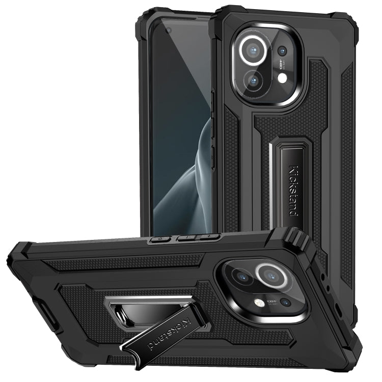 For Xiaomi Mi 11 Knight Jazz PC+TPU Shockproof Protective Case with Foldable Holder
