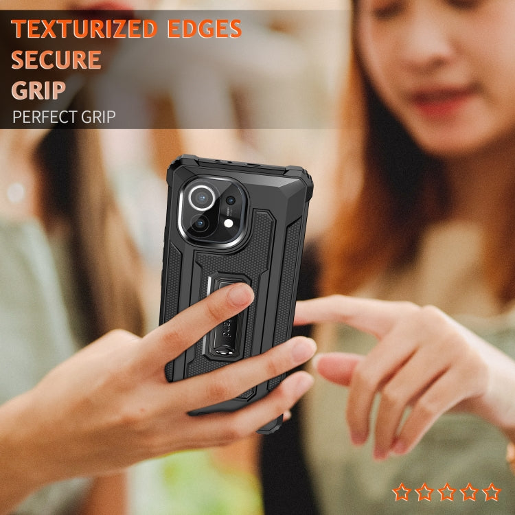 For Xiaomi Mi 11 Knight Jazz PC+TPU Shockproof Protective Case with Foldable Holder