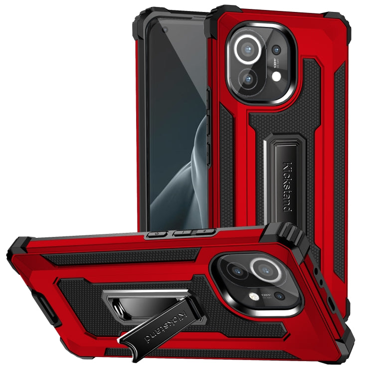 For Xiaomi Mi 11 Knight Jazz PC+TPU Shockproof Protective Case with Foldable Holder