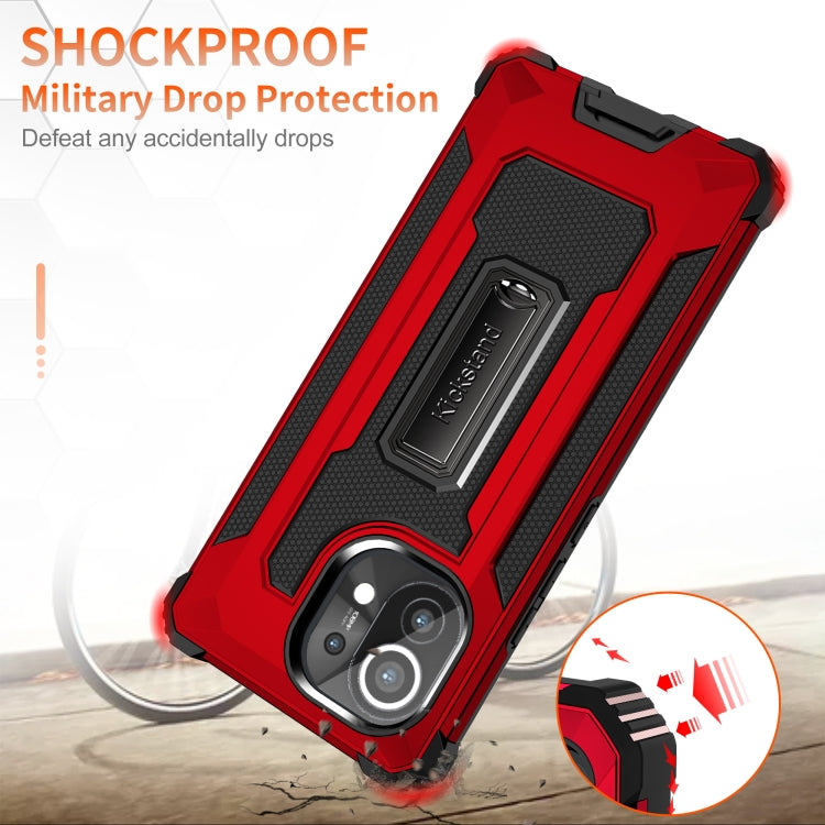 For Xiaomi Mi 11 Knight Jazz PC+TPU Shockproof Protective Case with Foldable Holder