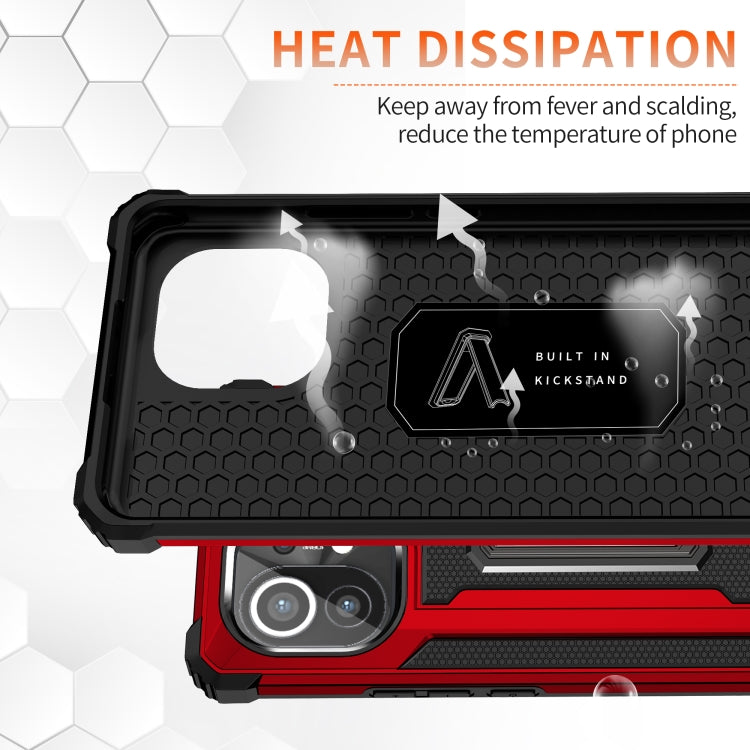 For Xiaomi Mi 11 Knight Jazz PC+TPU Shockproof Protective Case with Foldable Holder