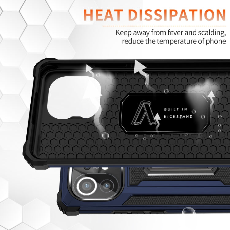 For Xiaomi Mi 11 Knight Jazz PC+TPU Shockproof Protective Case with Foldable Holder