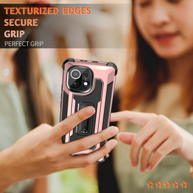 For Xiaomi Mi 11 Knight Jazz PC+TPU Shockproof Protective Case with Foldable Holder