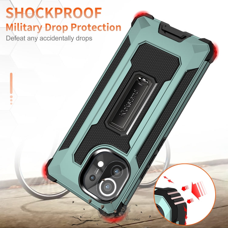 For Xiaomi Mi 11 Knight Jazz PC+TPU Shockproof Protective Case with Foldable Holder