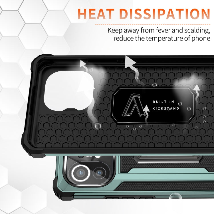 For Xiaomi Mi 11 Knight Jazz PC+TPU Shockproof Protective Case with Foldable Holder