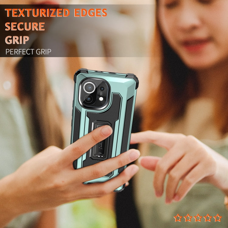 For Xiaomi Mi 11 Knight Jazz PC+TPU Shockproof Protective Case with Foldable Holder