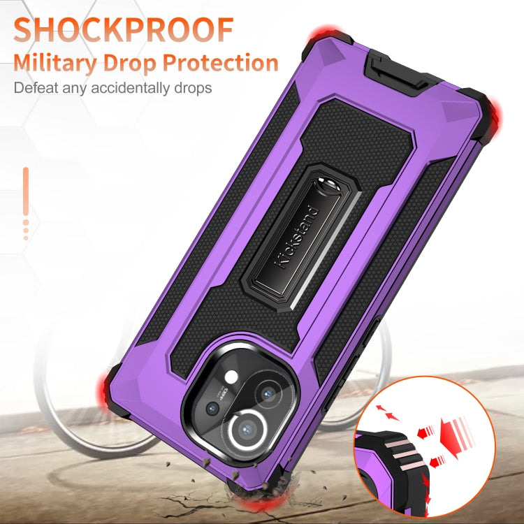 For Xiaomi Mi 11 Knight Jazz PC+TPU Shockproof Protective Case with Foldable Holder