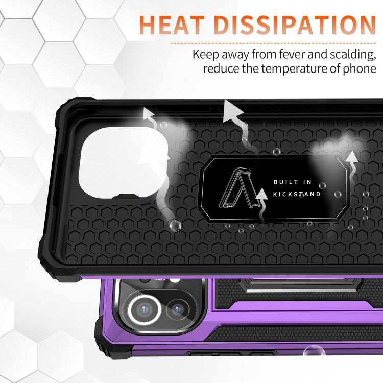 For Xiaomi Mi 11 Knight Jazz PC+TPU Shockproof Protective Case with Foldable Holder
