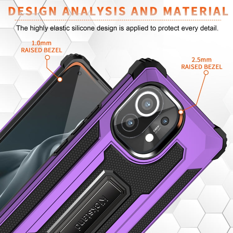 For Xiaomi Mi 11 Knight Jazz PC+TPU Shockproof Protective Case with Foldable Holder