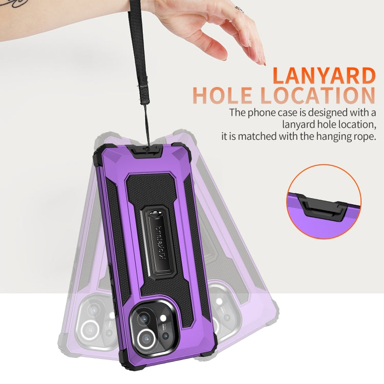 For Xiaomi Mi 11 Knight Jazz PC+TPU Shockproof Protective Case with Foldable Holder