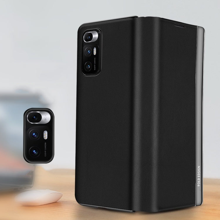 For Xiaomi Mi Mix Fold Matte First Layer Cowhide Folding Leather Case