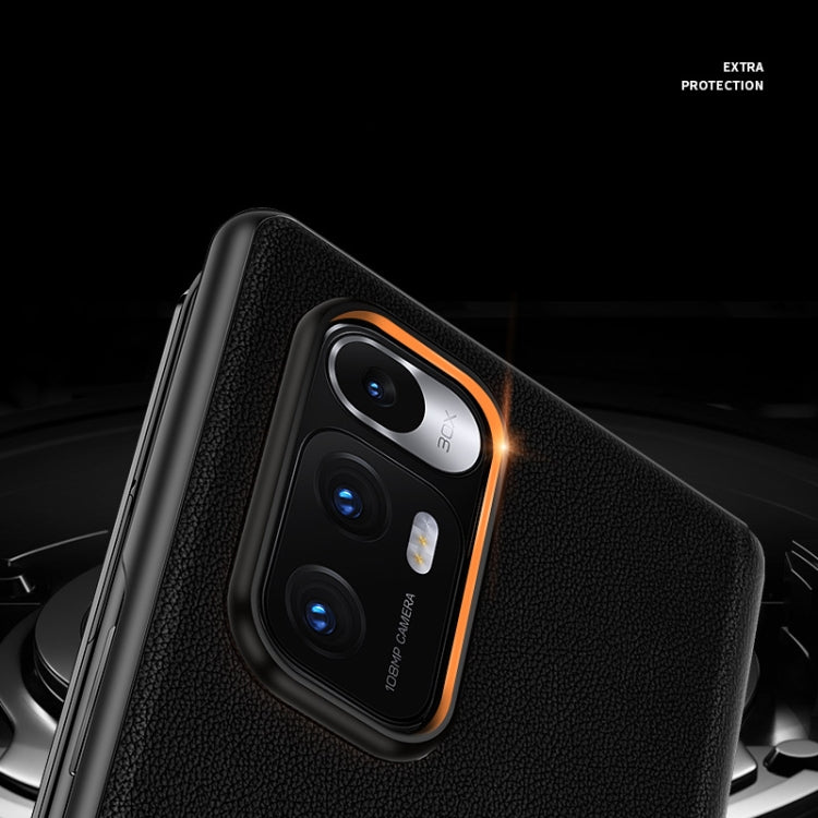 For Xiaomi Mi Mix Fold Matte First Layer Cowhide Folding Leather Case