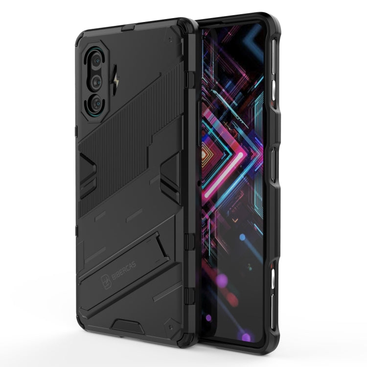 For Xiaomi Redmi K40 Gaming Punk Armor 2 in 1 PC + TPU Shockproof Case with Invisible Holder