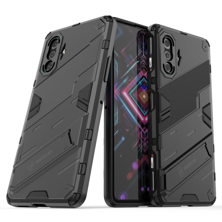 For Xiaomi Redmi K40 Gaming Punk Armor 2 in 1 PC + TPU Shockproof Case with Invisible Holder