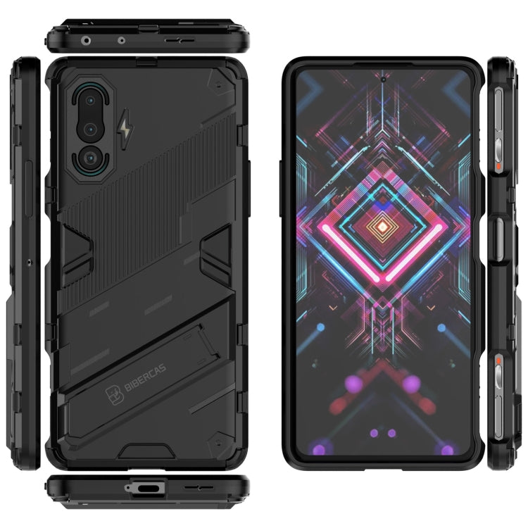For Xiaomi Redmi K40 Gaming Punk Armor 2 in 1 PC + TPU Shockproof Case with Invisible Holder