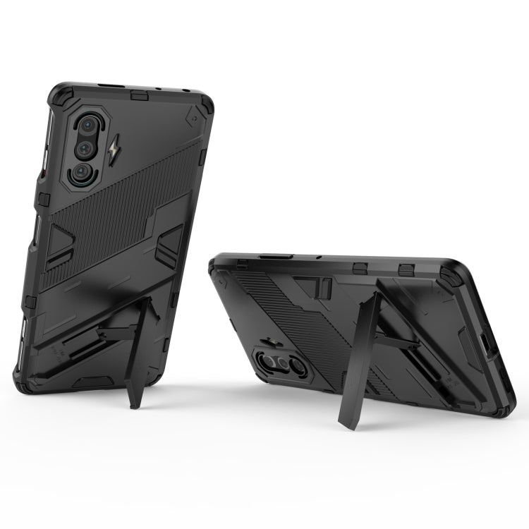 For Xiaomi Redmi K40 Gaming Punk Armor 2 in 1 PC + TPU Shockproof Case with Invisible Holder
