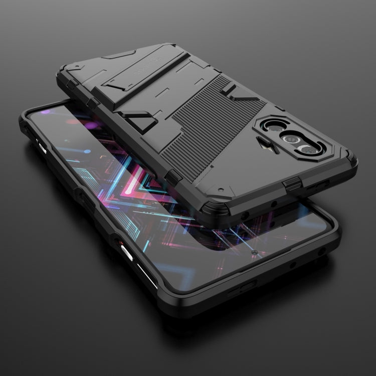 For Xiaomi Redmi K40 Gaming Punk Armor 2 in 1 PC + TPU Shockproof Case with Invisible Holder