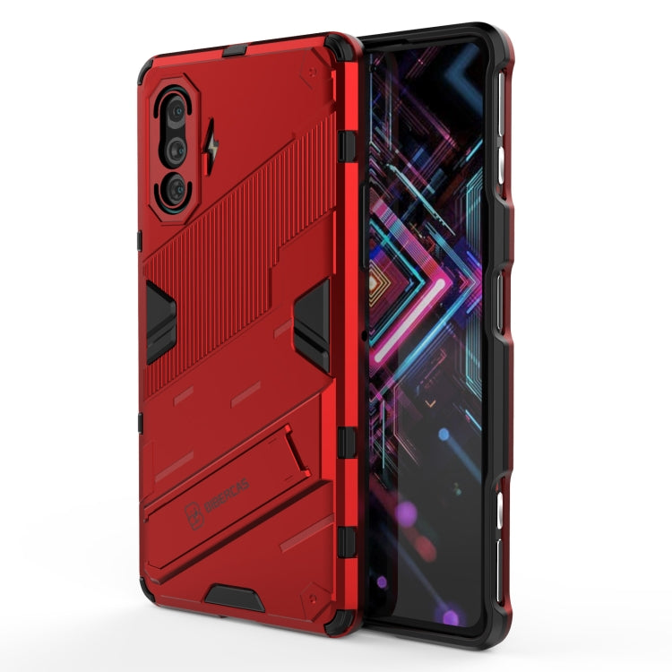 For Xiaomi Redmi K40 Gaming Punk Armor 2 in 1 PC + TPU Shockproof Case with Invisible Holder