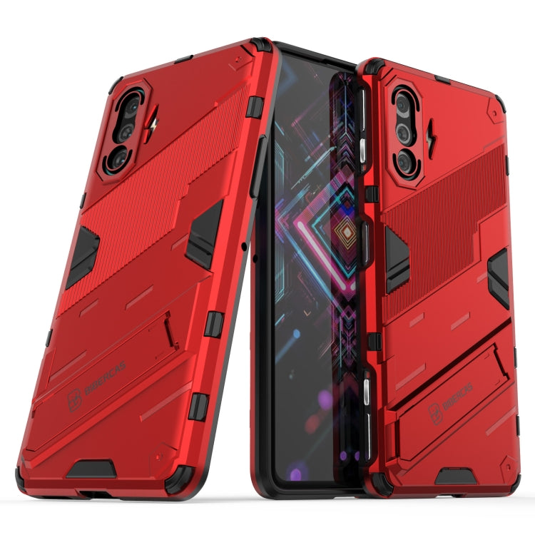 For Xiaomi Redmi K40 Gaming Punk Armor 2 in 1 PC + TPU Shockproof Case with Invisible Holder