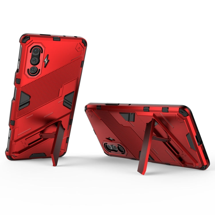 For Xiaomi Redmi K40 Gaming Punk Armor 2 in 1 PC + TPU Shockproof Case with Invisible Holder
