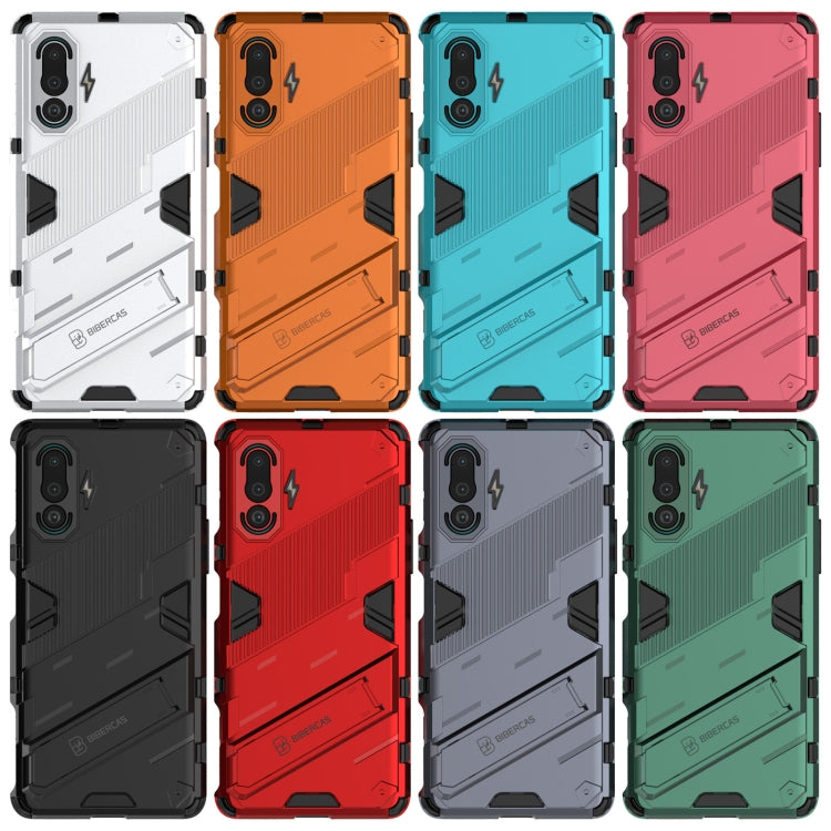 For Xiaomi Redmi K40 Gaming Punk Armor 2 in 1 PC + TPU Shockproof Case with Invisible Holder