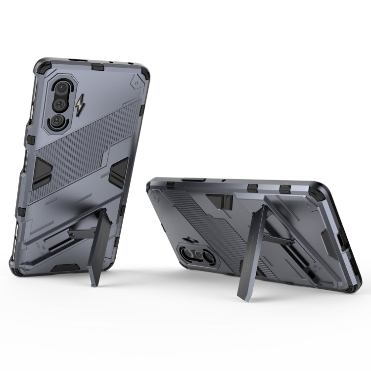 For Xiaomi Redmi K40 Gaming Punk Armor 2 in 1 PC + TPU Shockproof Case with Invisible Holder
