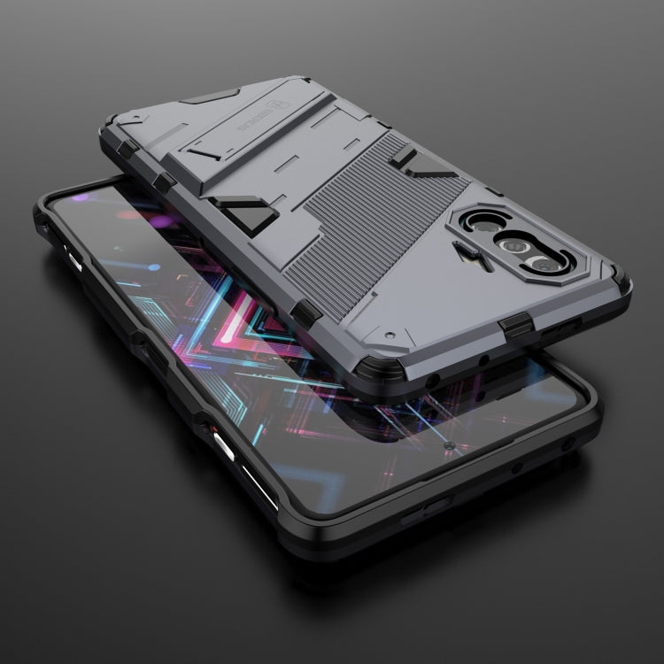 For Xiaomi Redmi K40 Gaming Punk Armor 2 in 1 PC + TPU Shockproof Case with Invisible Holder
