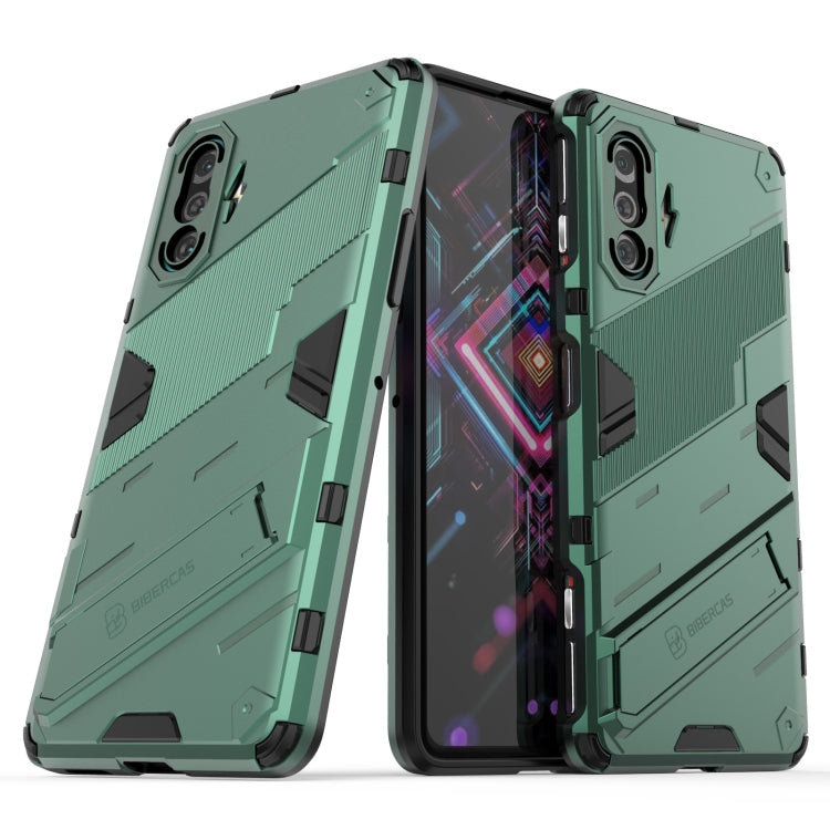 For Xiaomi Redmi K40 Gaming Punk Armor 2 in 1 PC + TPU Shockproof Case with Invisible Holder