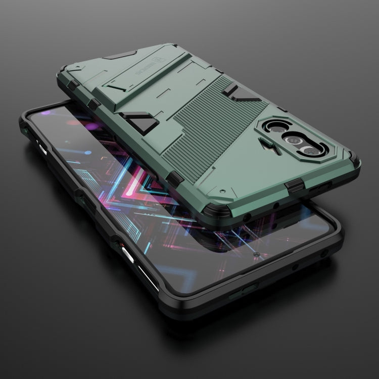 For Xiaomi Redmi K40 Gaming Punk Armor 2 in 1 PC + TPU Shockproof Case with Invisible Holder