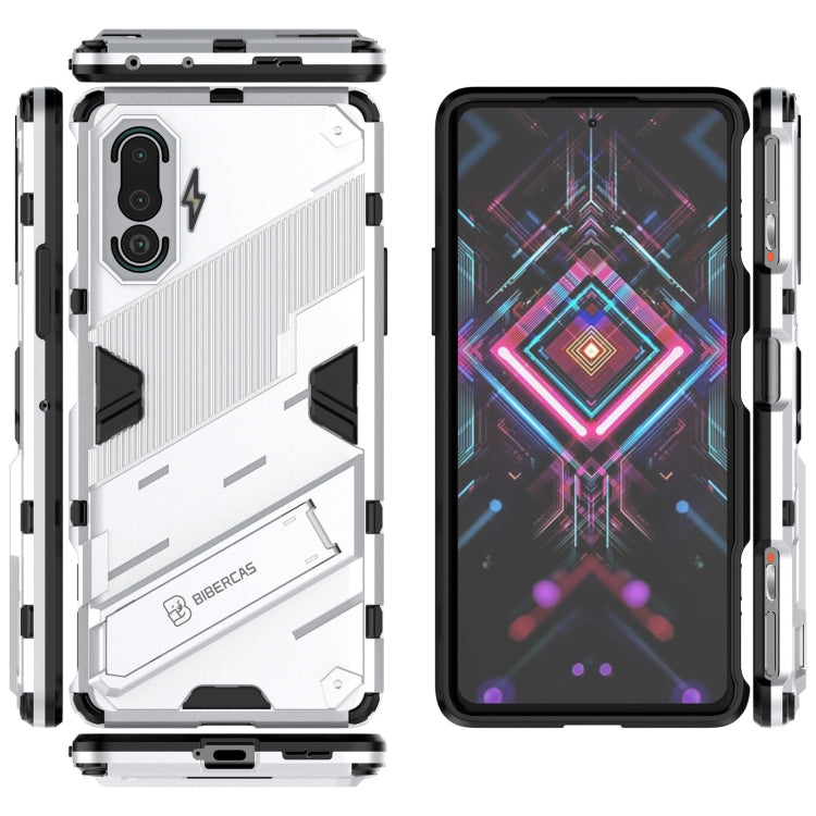 For Xiaomi Redmi K40 Gaming Punk Armor 2 in 1 PC + TPU Shockproof Case with Invisible Holder