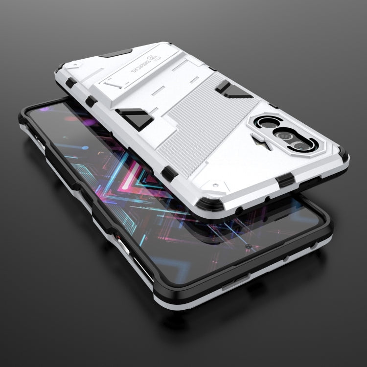 For Xiaomi Redmi K40 Gaming Punk Armor 2 in 1 PC + TPU Shockproof Case with Invisible Holder
