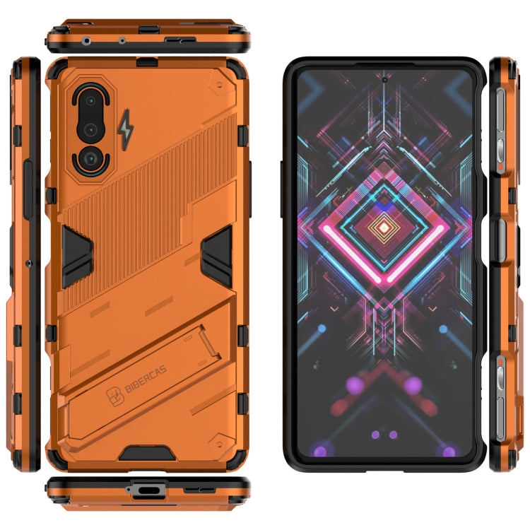 For Xiaomi Redmi K40 Gaming Punk Armor 2 in 1 PC + TPU Shockproof Case with Invisible Holder