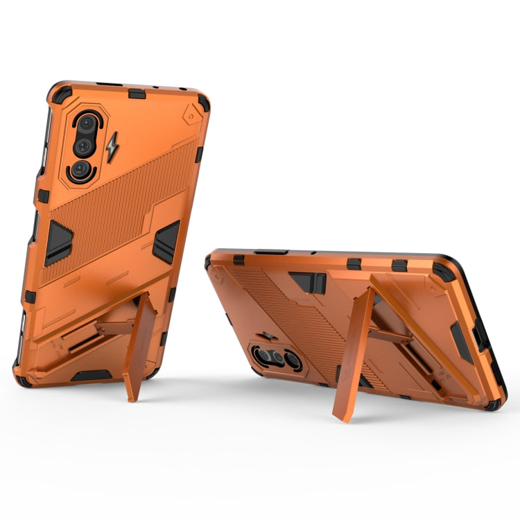 For Xiaomi Redmi K40 Gaming Punk Armor 2 in 1 PC + TPU Shockproof Case with Invisible Holder