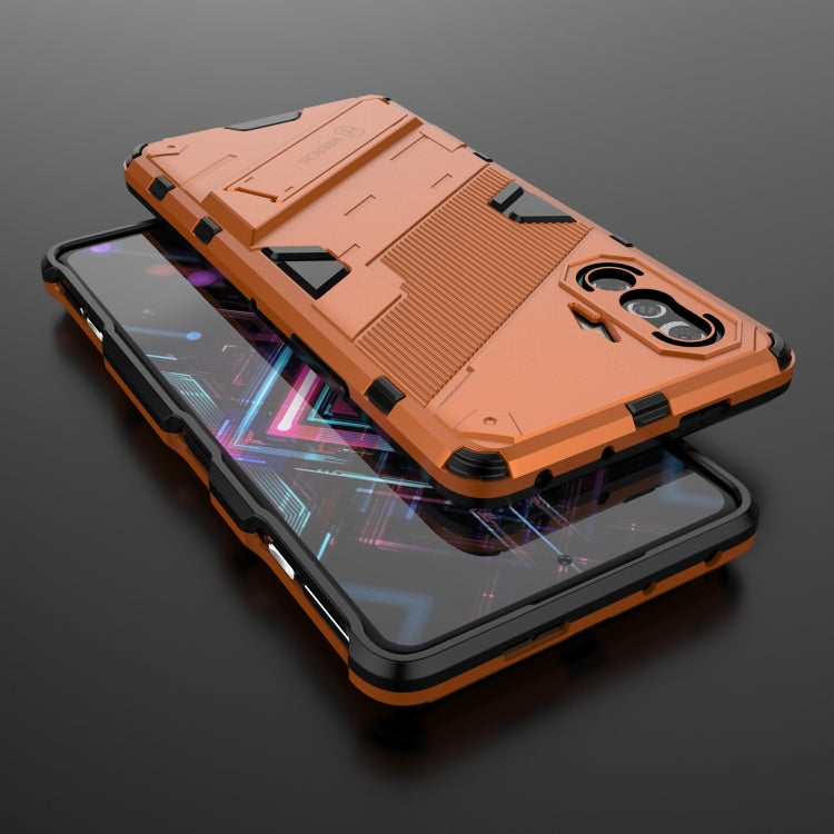 For Xiaomi Redmi K40 Gaming Punk Armor 2 in 1 PC + TPU Shockproof Case with Invisible Holder