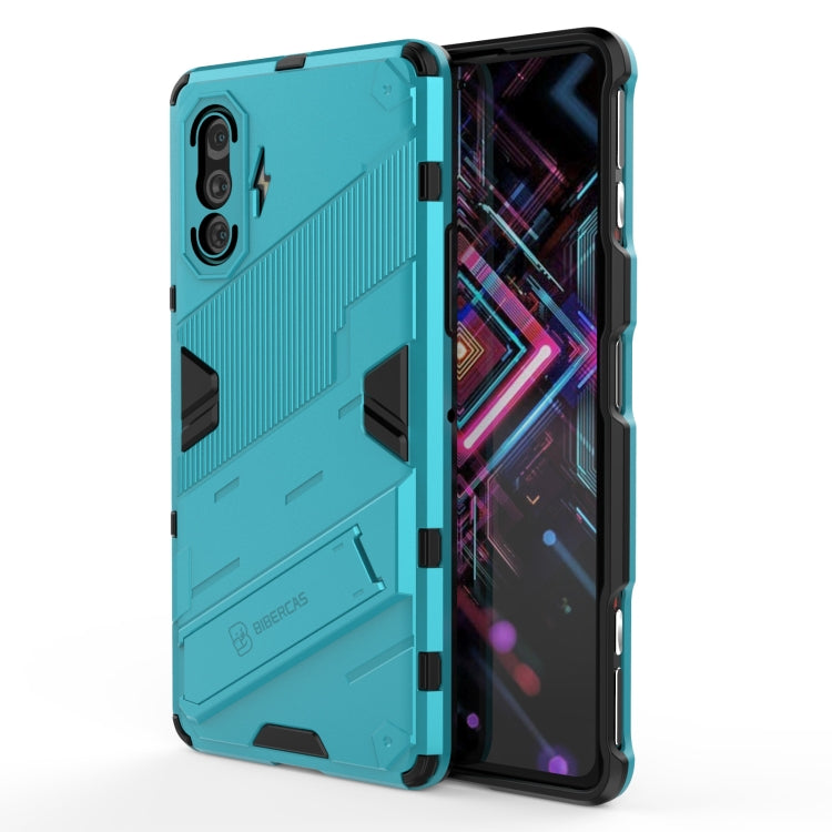 For Xiaomi Redmi K40 Gaming Punk Armor 2 in 1 PC + TPU Shockproof Case with Invisible Holder