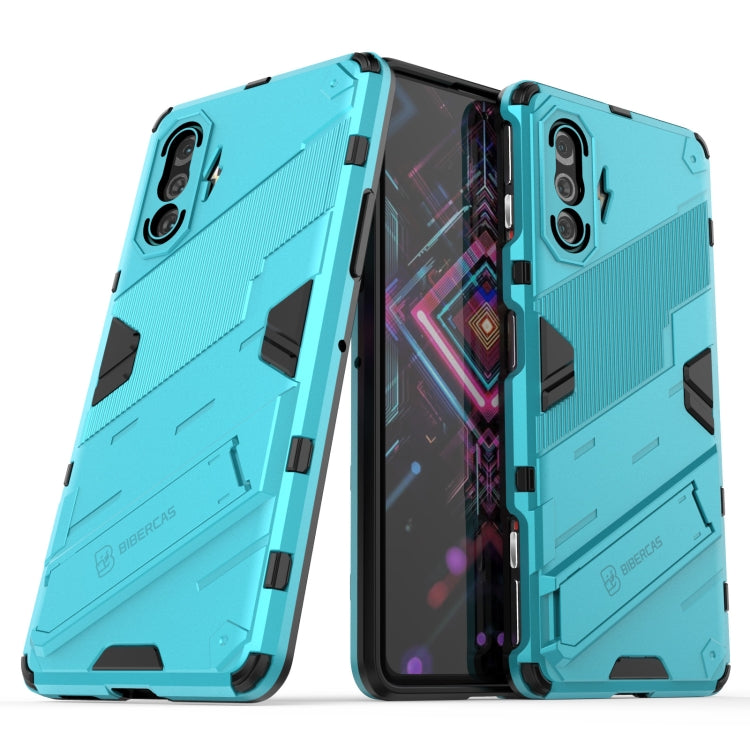 For Xiaomi Redmi K40 Gaming Punk Armor 2 in 1 PC + TPU Shockproof Case with Invisible Holder