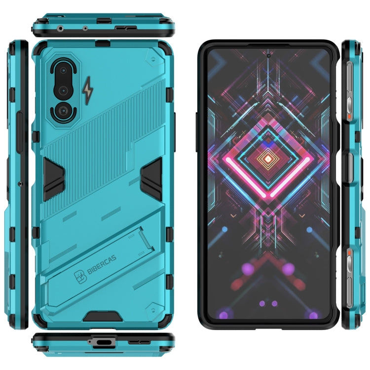 For Xiaomi Redmi K40 Gaming Punk Armor 2 in 1 PC + TPU Shockproof Case with Invisible Holder