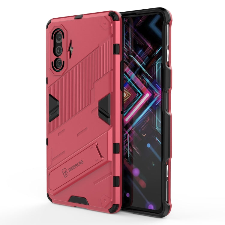 For Xiaomi Redmi K40 Gaming Punk Armor 2 in 1 PC + TPU Shockproof Case with Invisible Holder