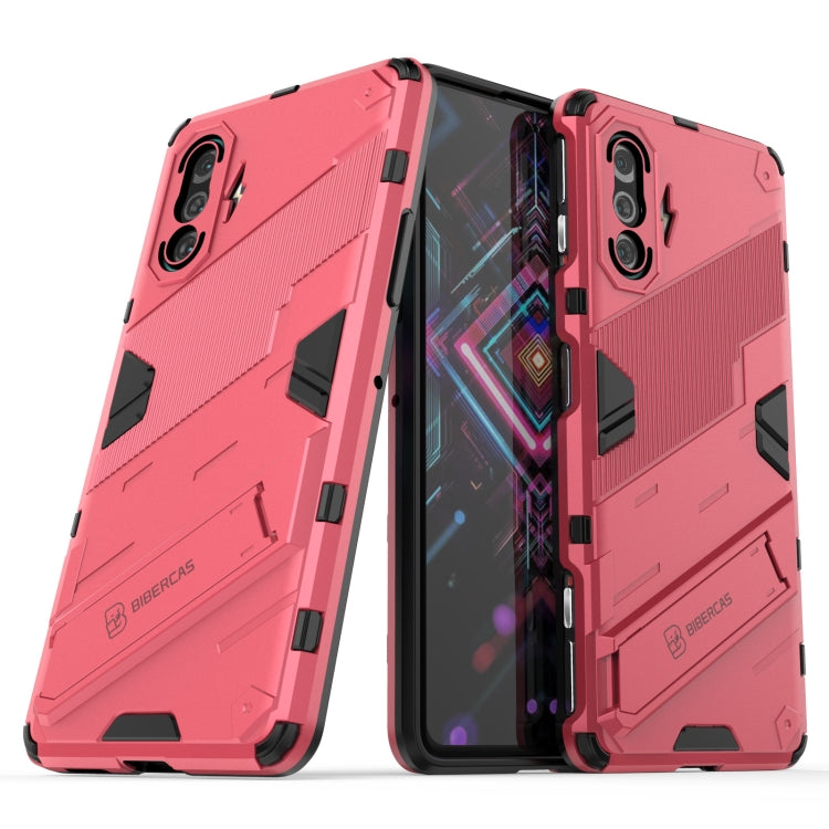 For Xiaomi Redmi K40 Gaming Punk Armor 2 in 1 PC + TPU Shockproof Case with Invisible Holder