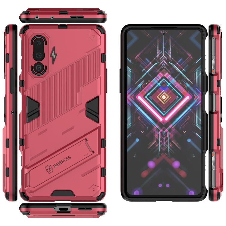 For Xiaomi Redmi K40 Gaming Punk Armor 2 in 1 PC + TPU Shockproof Case with Invisible Holder