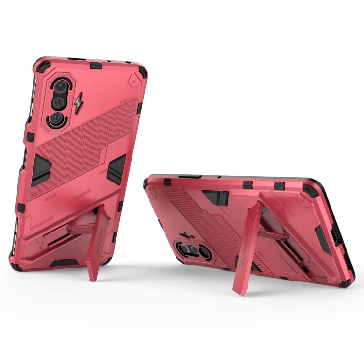 For Xiaomi Redmi K40 Gaming Punk Armor 2 in 1 PC + TPU Shockproof Case with Invisible Holder