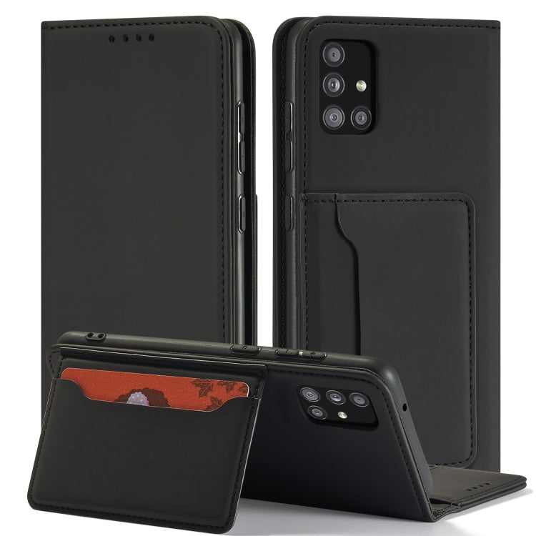 For Samsung Galaxy A82 5G Strong Magnetism Liquid Feel Horizontal Flip Leather Case with Holder & Card Slots & Wallet