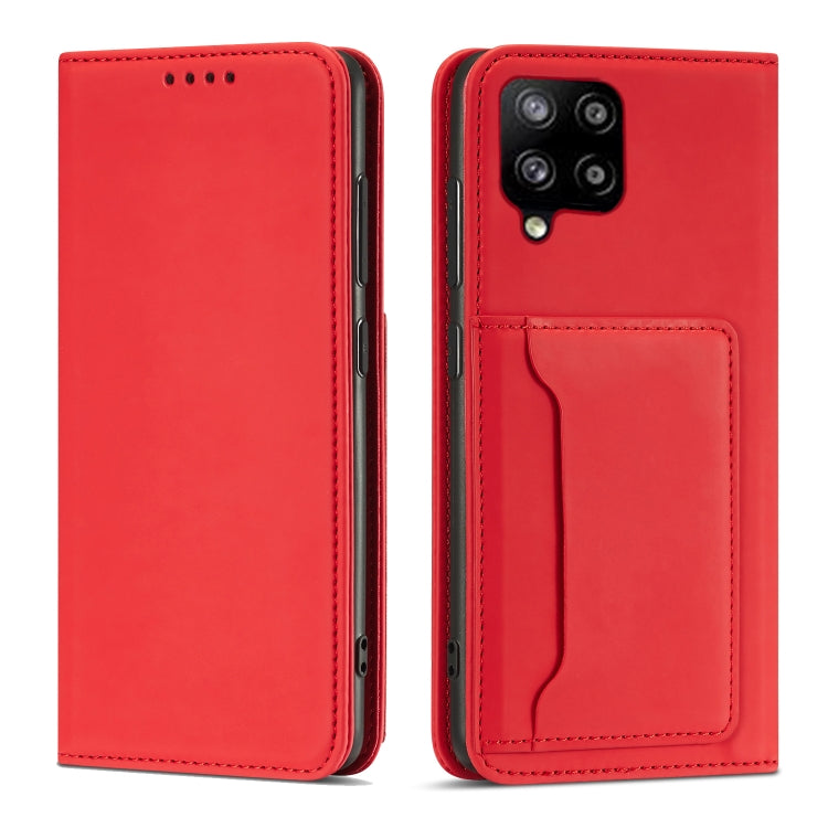 For Samsung Galaxy A22 4G Strong Magnetism Liquid Feel Horizontal Flip Leather Case with Holder & Card Slots & Wallet
